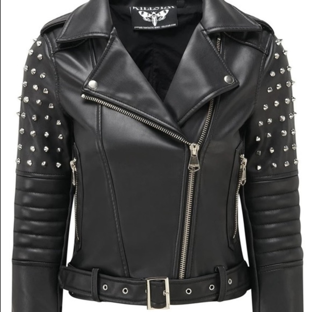 Killstar Baphomet Studded Biker Jacket